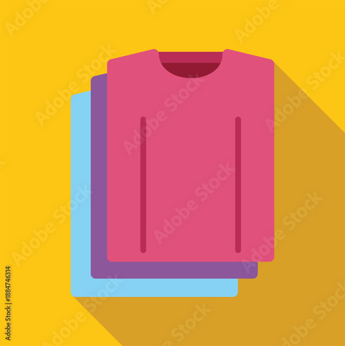 Stacked cotton clothes representing tidiness or a laundry chore