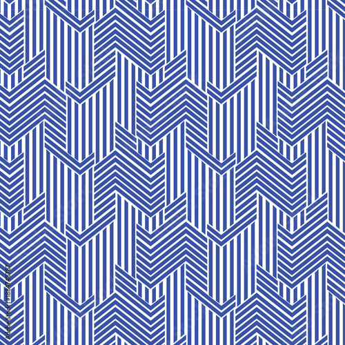abstract seamless pattern, striking geometric pattern, isometric perspective, line weight, Escher-esque, Cyberpunk, Optical Art, glitching, digitally, interlocking