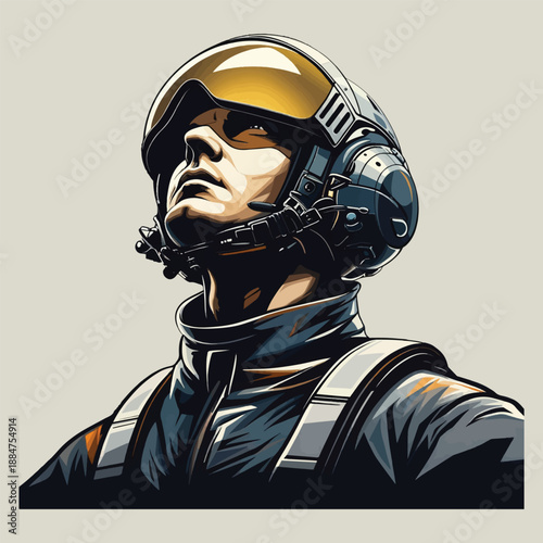 Aerospace Engineer silhouette vector illustration 
