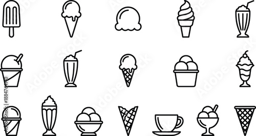 Modern clean skincare icon collection with beauty symbols, moisturizing treatment illustrations, natural cosmetic elements, wellness line art design set