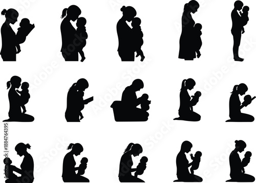 mother, baby, parent, child, family, love, care, cuddle, nurture, silhouette, bond, affection, infant, toddler, childhood, embrace, motherhood, relationship, maternal, connection