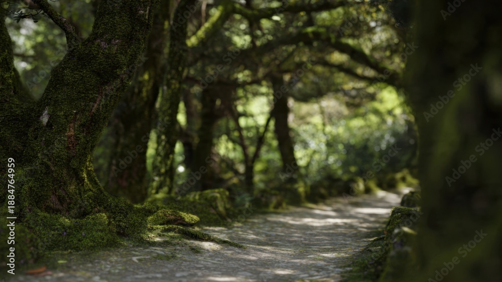 Fototapeta premium Mossy Forest Path