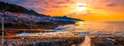 sea summer landscape, popular croatian place - Premanture peninsula national park near Pula, Kamenjak cape, Croatia, Europe, Istria,,, exclusive - this image is sold only on Adobe stock