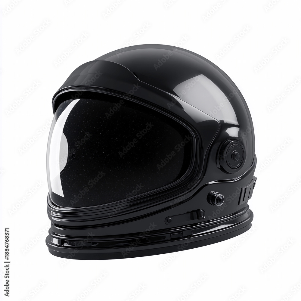 Fototapeta premium Space helmet displayed on a white background for space exploration