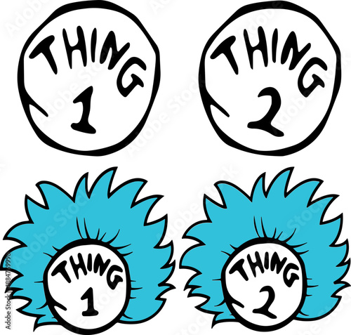 Thing 1 2 3 4 SVG , Thing 1 to Thing 4 svg ,Things Team svg , Thing Costume svg