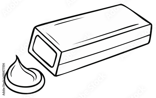 Bar of soap with cream swirl illustration