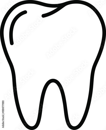 Simple line drawing of a tooth
