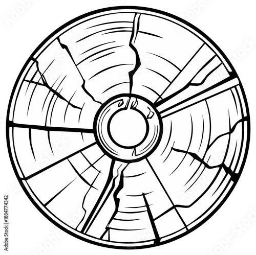 Cracked Disc: Graphic Representation of Damage, Loss, and Data Corruption