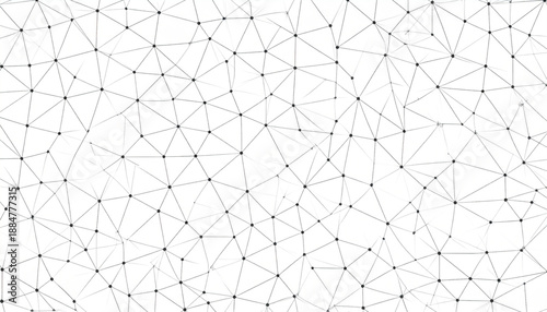 Abstrakter Wireframe-Hintergrund mit Plexus-Netzwerk in Schwarzweiß