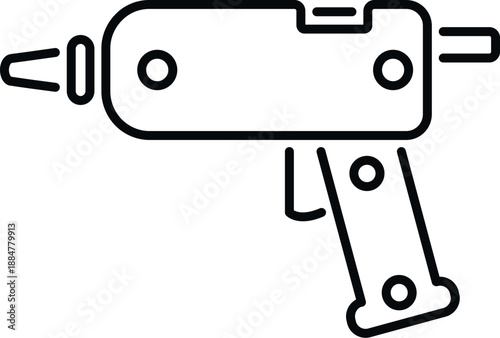 Hot glue gun tool for hobby, craft, and repair activities