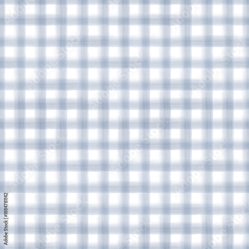 Hand-made seamless checkered pattern in shades of grey. Watercolor illustration of a geometric ornament on an isolated background. Muted checkered background for tablecloths, textiles, wallpaper.