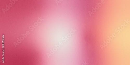 An abstract gradient background of warm colors predominantly pink and orange displays a soft blurred vertical light streak