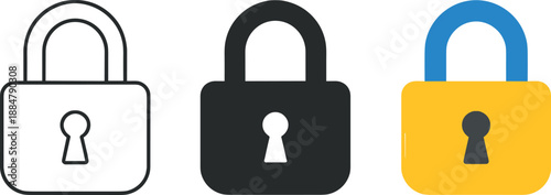 Image Generation. Three matching padlocks aligned next to each other express assurance and dependability through a sense of