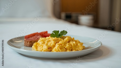 Plate of Macaroni With Cheese and Vegetables Served Indoors in a Cozy Setting...