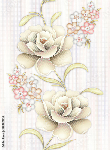 vector illustration of a white flower