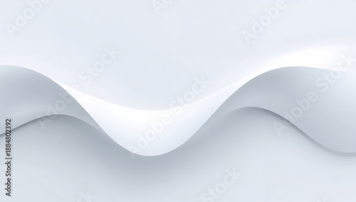 Smooth White Waves Create a Simple Design on a Clean Surface in a Bright Setting