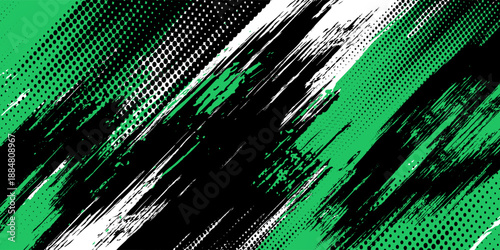 Dynamic sports themed background with geometric shapes and vibrant green. High quality sport background with trendy style, perfect for sports events, poster, banner