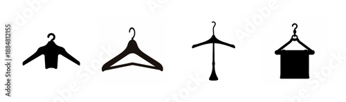 Various types of clothes hangers Vector, illustration