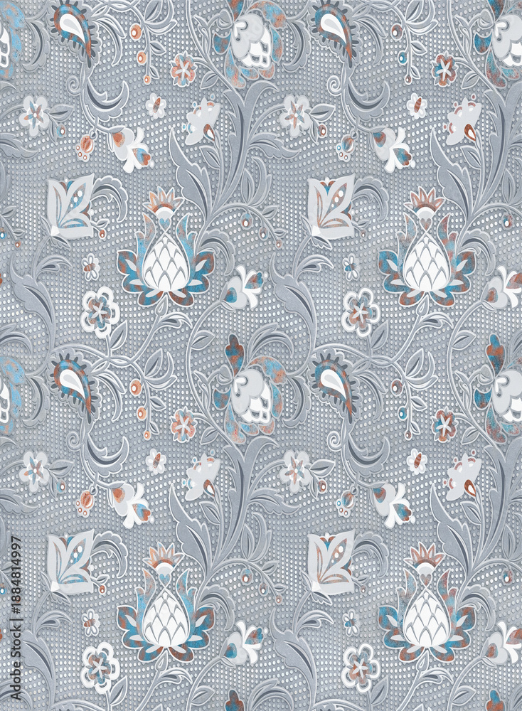 Naklejka premium seamless pattern with flowers