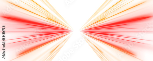 Neon light waves curve smoothly creating a sense of acceleration. The illustration shows digital motion and power. Blue glowing stripes form a futuristic abstract road background.