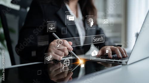 Cuadro en lienzo SEO tools enhance digital visibility with search engine research, keyword strategy, and search data to optimize online performance