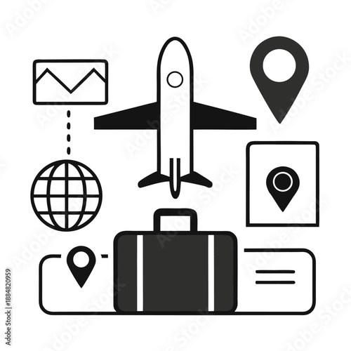 travel icon set