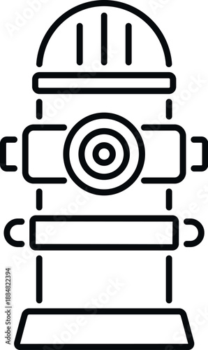 Fire hydrant icon representing water access for emergency firefighting and public safety