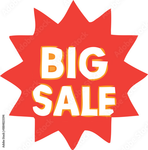 Red sale tag vector illustration featuring a special discount label and business shopping icon for a best price promotion sticker or store offer badge