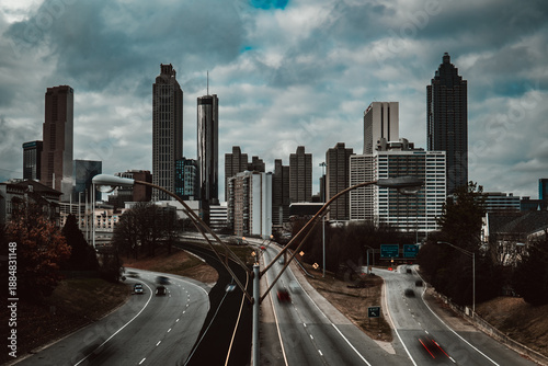 Atlanta skyline as seen from the Jackson street bridge 