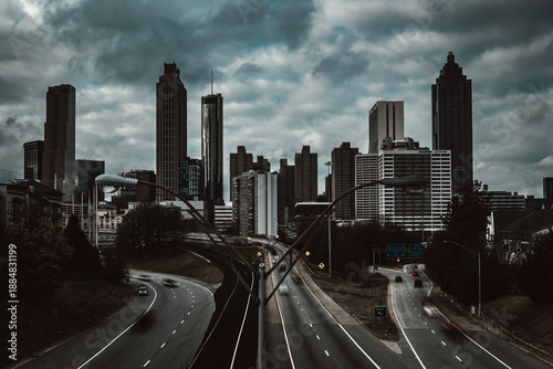 Atlanta skyline as seen from the Jackson street bridge 