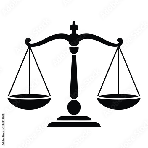 Balanced scales of justice icon