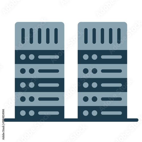Data center icon for server infrastructure and hosting