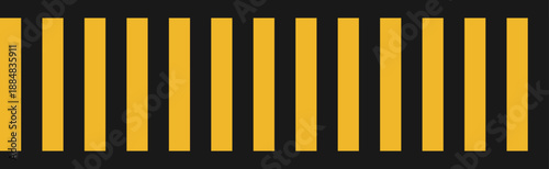 Seamless pedestrian crossing in bright yellow and dark black colors. Vector illustration.