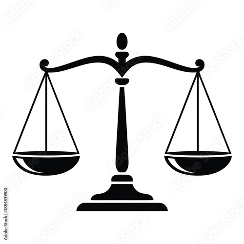 Balanced scales of justice icon