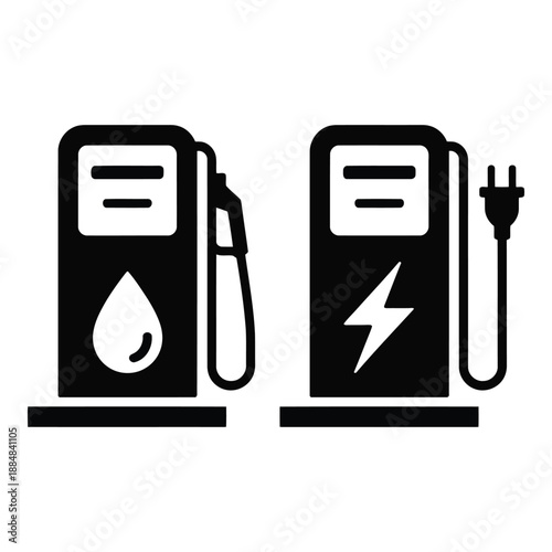Modern fuel and electric vehicle charging stations
