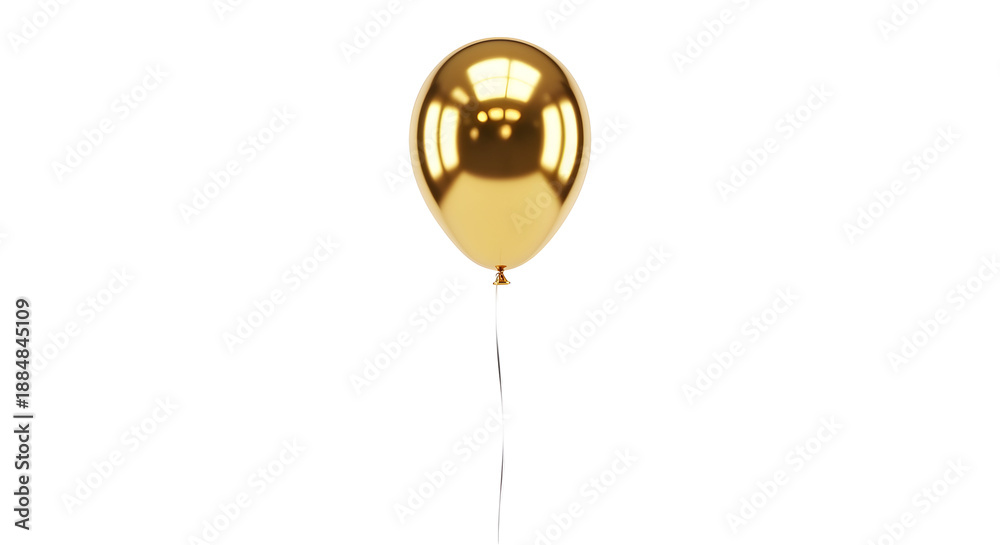 Obraz premium Golden spoon isolated on transparent background