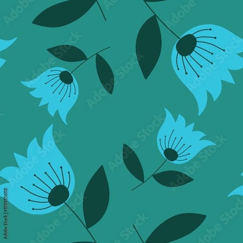 Spring seamless flowers pattern for wrapping paper and fabrics and kids clothes and spring party textiles and linens