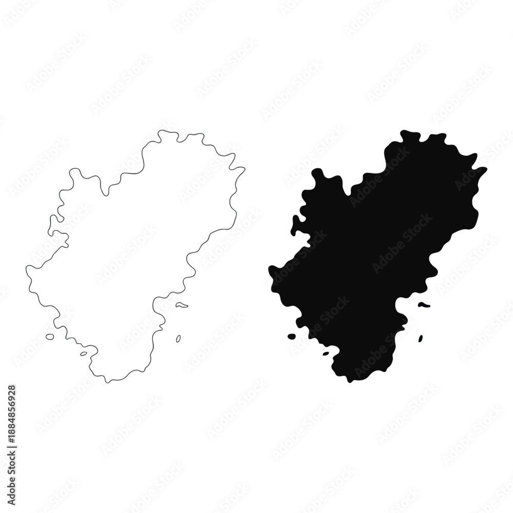 Obraz premium Silhouette map of ireland