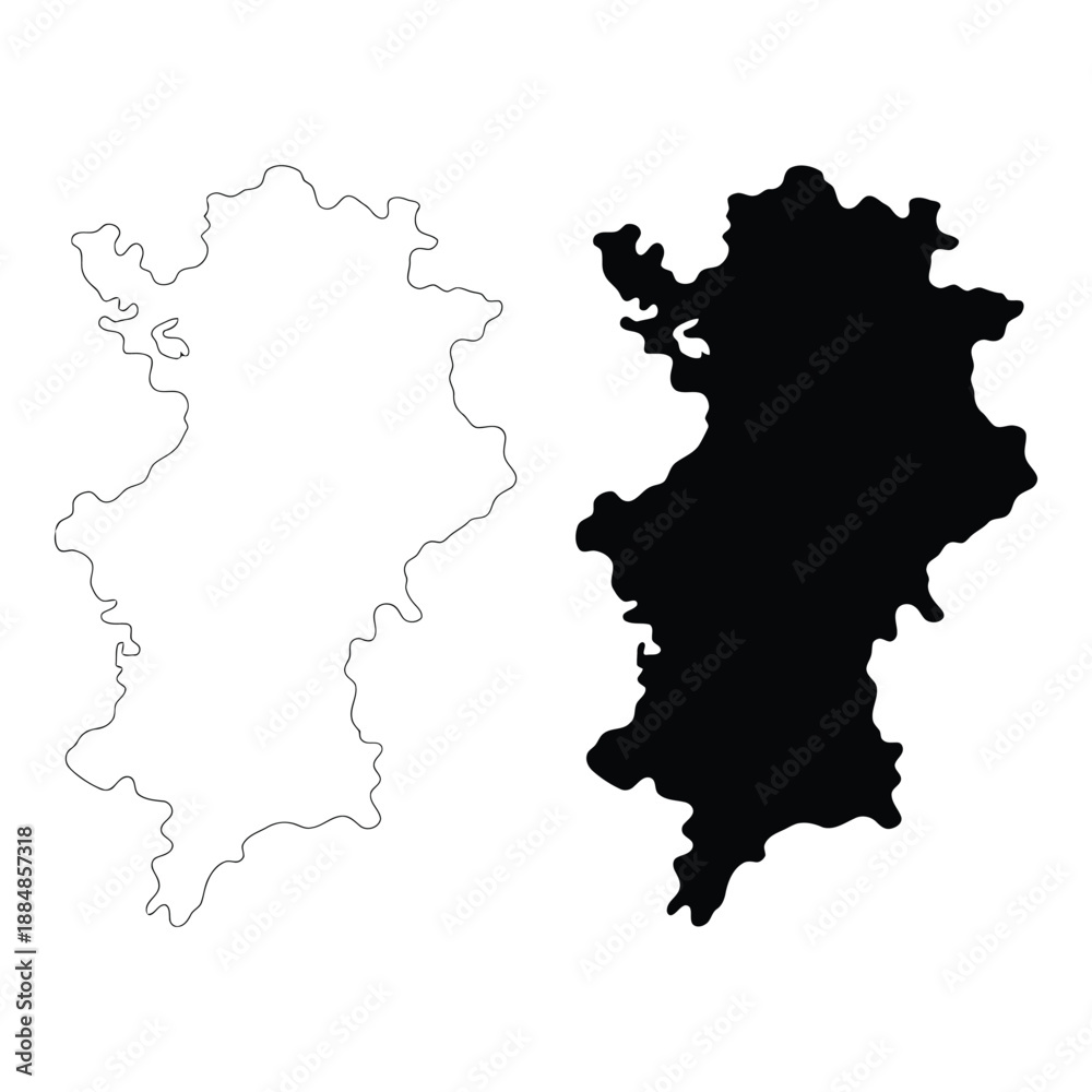 Obraz premium Minimalist silhouette map of germany