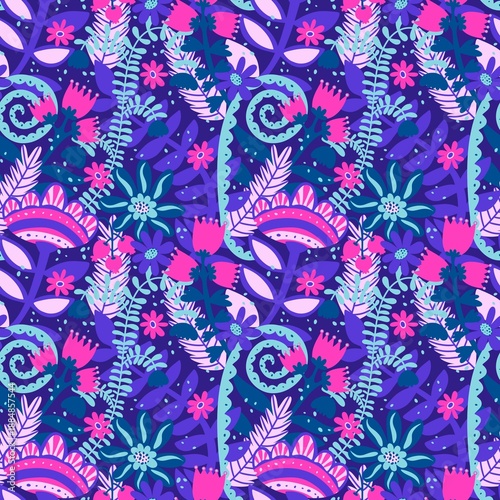 Spring seamless flowers pattern for wrapping paper and fabrics and kids clothes and spring party textiles and linens