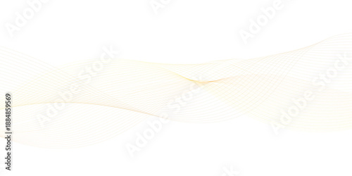 Luxury yellow golden wavy curve lines background. Digital futuristic technology concept. Gradient banner background. Science, banner, business, poster, template, music background.