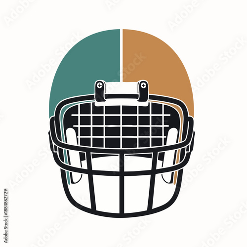 American football helmet with a protective face mask, representing sports, game, and athletic competition