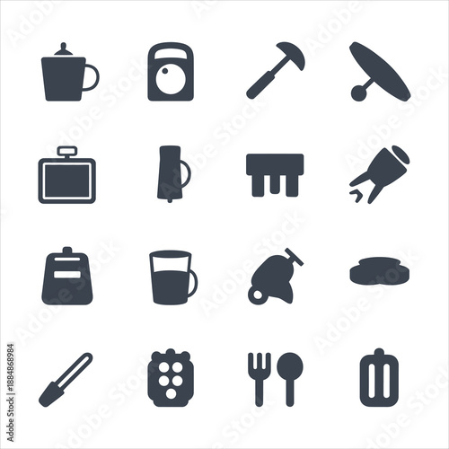Daily Lifestyle Objects Miscellaneous Utility and Tool Vector Icons