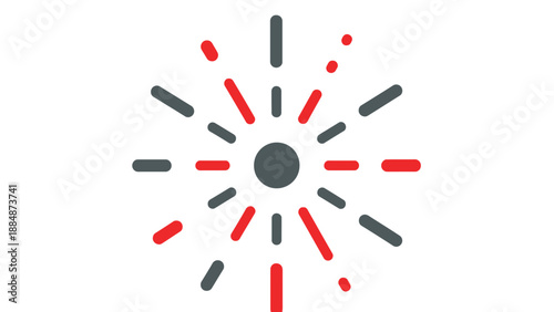 Abstract Exploding Star Burst Graphic Design Element