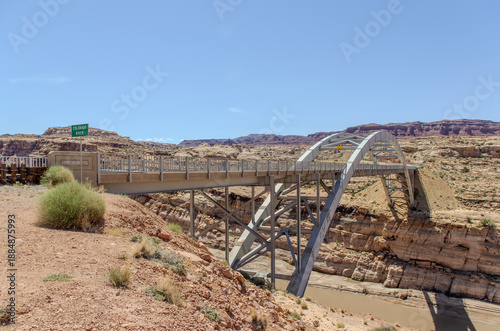 Hite Crossing Bridge over the Colorado River in Southeast  Utah along highway 95