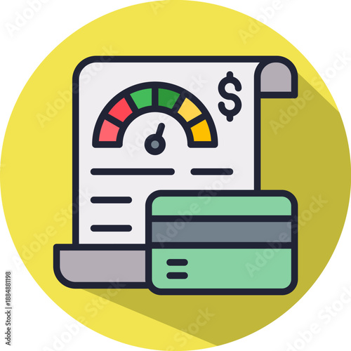 Credit Score isometric icon
