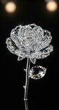 Elegant Crystal Rose - A Symbol of Timeless Beauty and Grace.