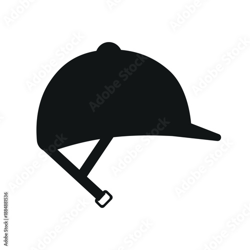 Vector flat horse riding helmet isolated on white background