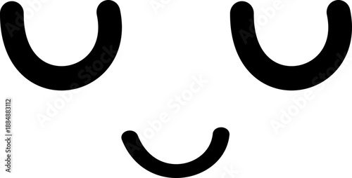 eyes closed cartoon face