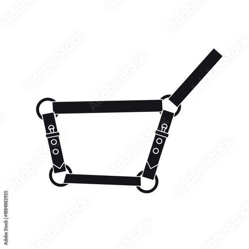 Vector flat horse halter isolated on white background